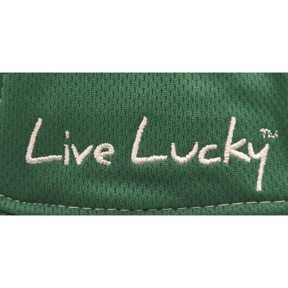 Black Clover Live Lucky A-Flex Hat‎ Cap Green w/ White Clover L XL Golf Stretch - Picture 4 of 12
